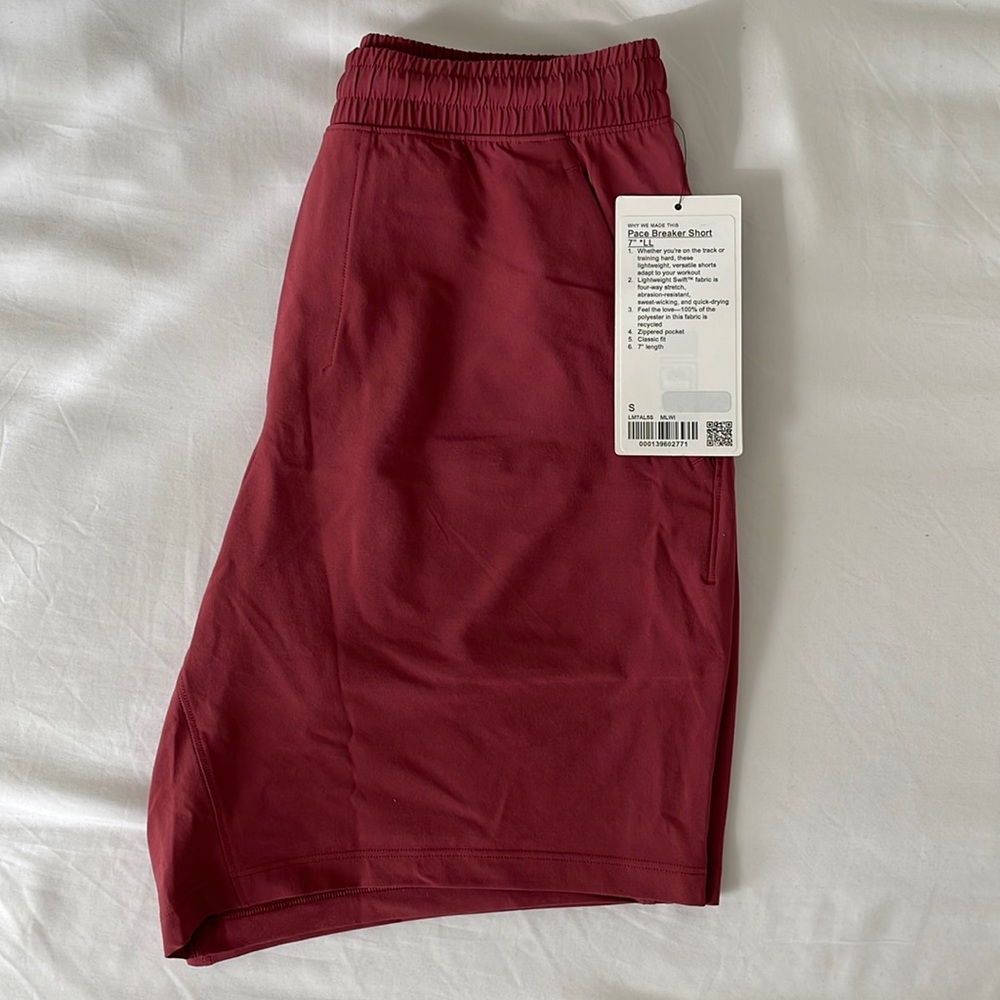 BNWT Lululemon Men’s Pace Breaker Short 7” Linerless